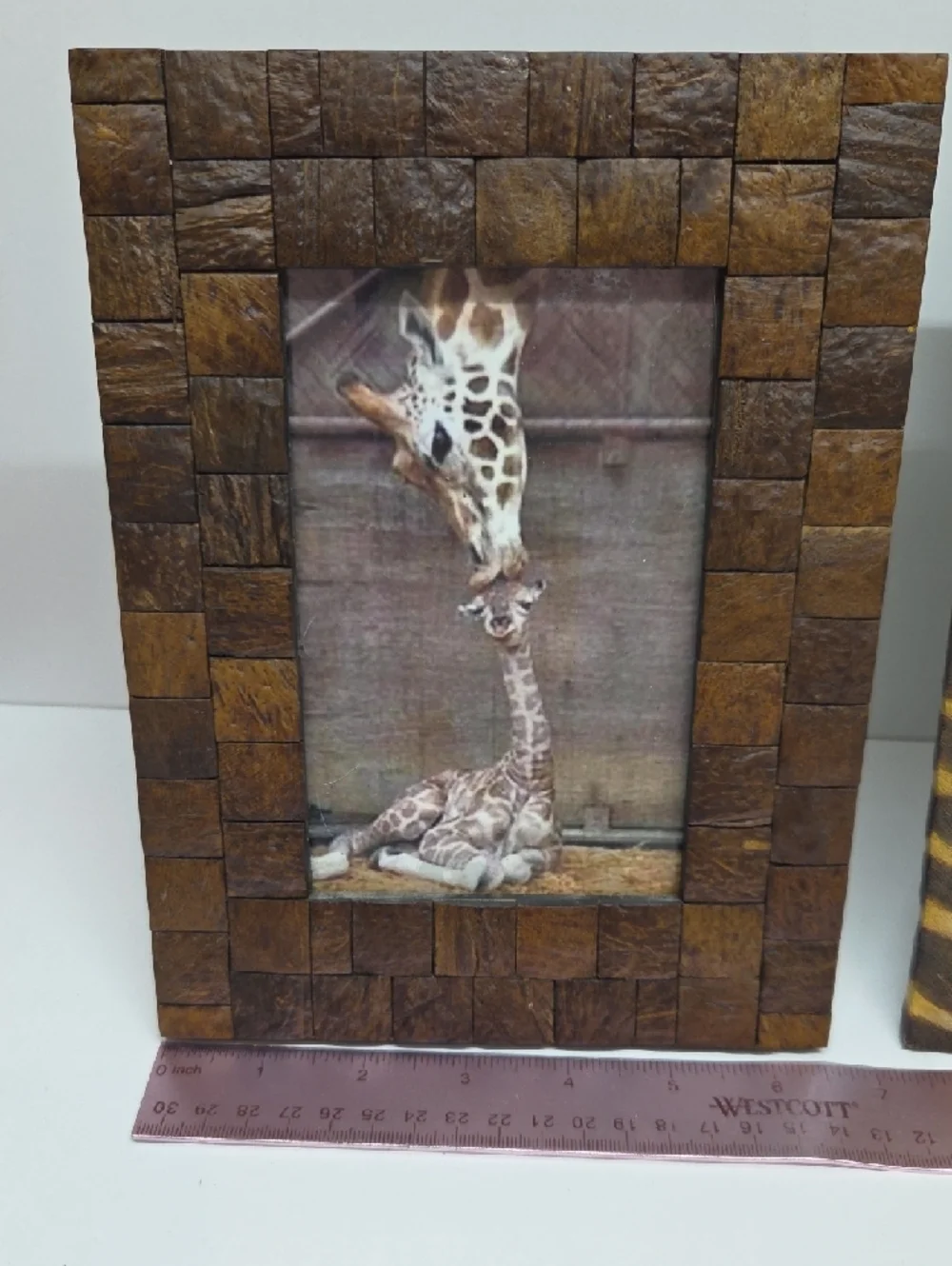 Giraffe Pattern Decorative Photo Frame + Brown/Tan Photo Frame - Picture 2 of 14